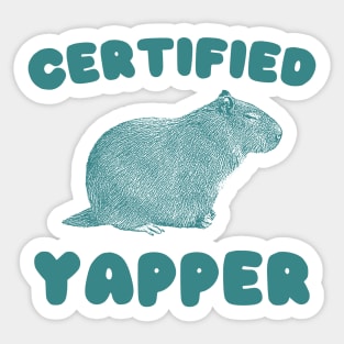 Certified Yapper Shirt, Y2K Iconic Funny Capybara Meme Sticker